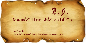 Neumüller Józsiás névjegykártya